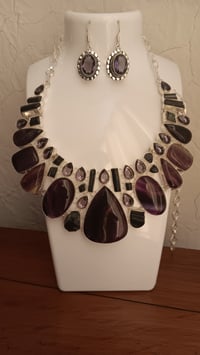 Image 8 of FLOURITE, AMETHYST & RAW KYANITE