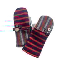 Image 1 of Copy of 2025 EDIT Multi-Stripe Repurposed Wool Sweater Mittens {Large}