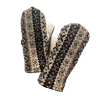 Edit 2025 Fair Isle Repurposed Wool Sweater Mittens Mittens {Large}
