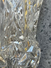 Image 8 of Vase sur pied vintage en cristal taillé signé Anna Hütte - West Germany - 1970