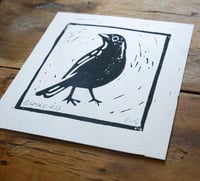 Image 4 of Blackbird Lino Print