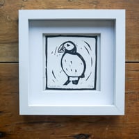 Image 2 of Puffin Lino Print