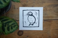 Image 3 of Puffin Lino Print