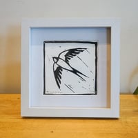 Image 4 of Swallow Lino Print