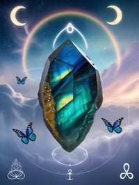 Awaken your inner mystic Labradorite Palm Stone 5.5- 6cm