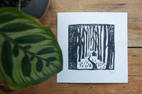 Image 2 of Woodland Cabin Lino Print