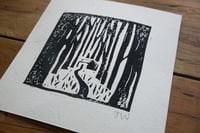 Image 4 of Woodland Cabin Lino Print