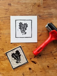 Image 5 of Oak Leaf Lino Print