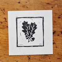 Image 1 of Oak Leaf Lino Print