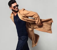 Cursive Gold Script Tee - Black