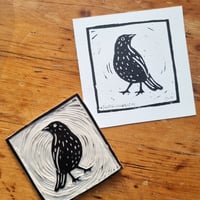 Image 4 of Song Thrush Lino Print