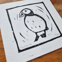 Image 5 of Puffin Lino Print