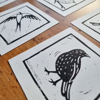 Image 5 of Selection of 6 Lino Cut Bird Prints