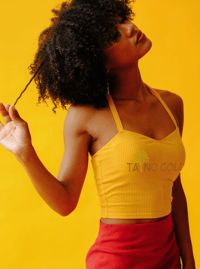 Tree of Life Crop Top - Yellow