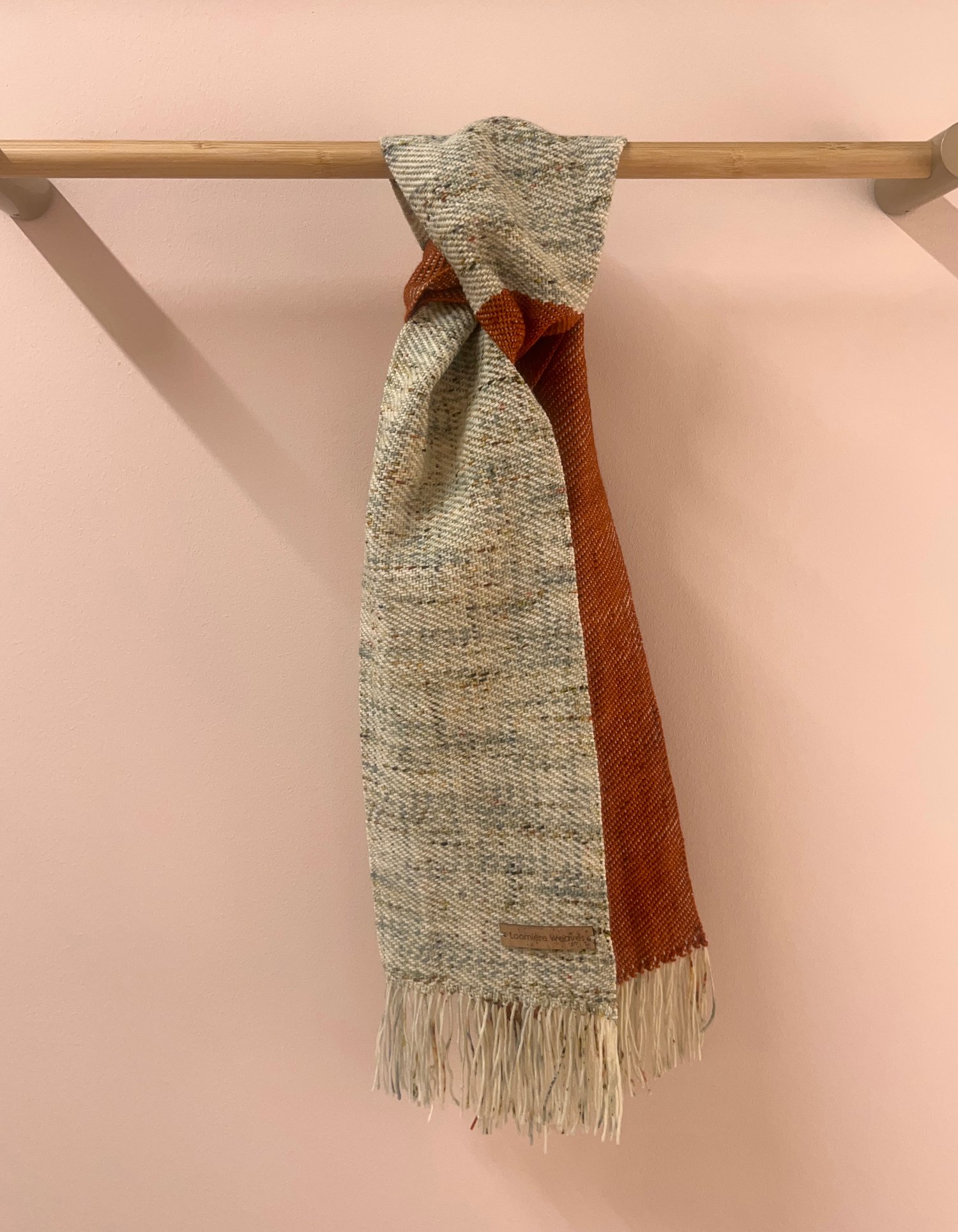 Image of Chestnut & Moss Fleck Skinny Scarf