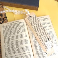 Image 5 of Bookmarks Vintage Children's Book : Handmade Lace Dangle Page Keeper