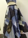 Sustainable denim patchwork circle skirt
