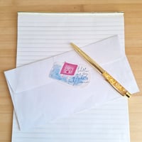 Image 3 of Stickers for snail mail penpal themed envelope seals set of 3