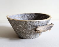 Image 5 of Paper Mache Bowl with Driftwood Handles & Gold Rim | Eco-Friendly Decor