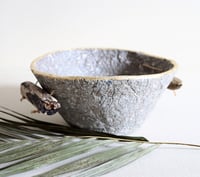 Image 6 of Paper Mache Bowl with Driftwood Handles & Gold Rim | Eco-Friendly Decor