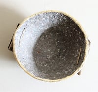 Image 8 of Paper Mache Bowl with Driftwood Handles & Gold Rim | Eco-Friendly Decor