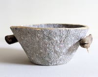 Image 9 of Paper Mache Bowl with Driftwood Handles & Gold Rim | Eco-Friendly Decor