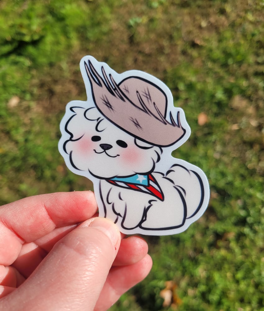 Image of Puerto Rican "Crusty" White Dog Sticker