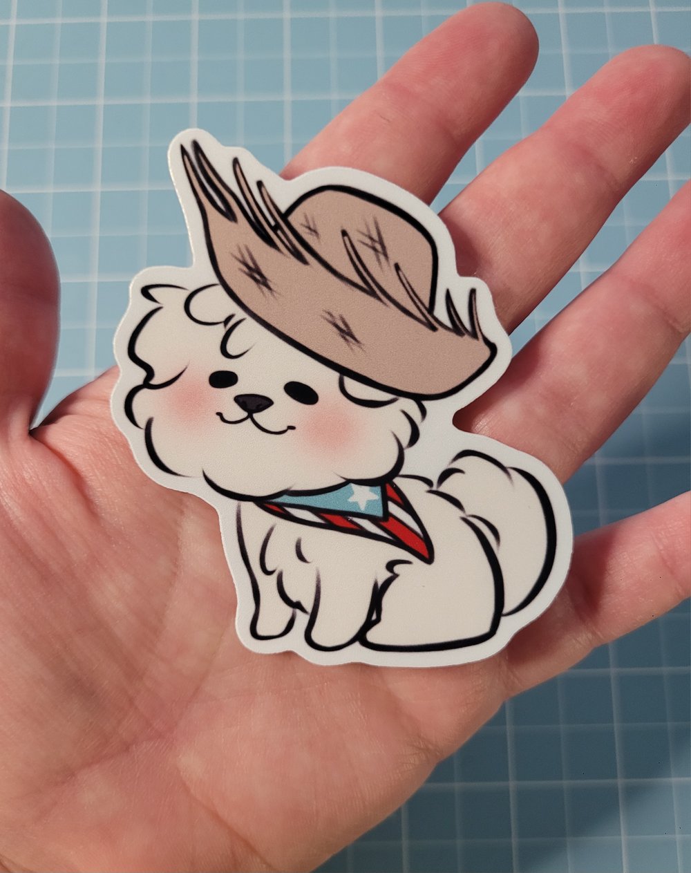 Image of Puerto Rican "Crusty" White Dog Sticker