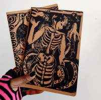 Image 4 of Linocut Notebook Set - Creepy Tentacles