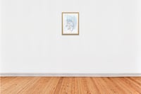 Image 4 of Shakespeare illustrated with a watercolor feather and blue watercolor background quote print, deep l