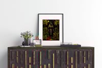 Image 2 of Anubis Art Print: Egyptian God, Tropical Night Sky