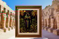 Image 6 of Anubis Art Print: Egyptian God, Tropical Night Sky