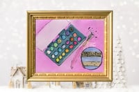 Image 4 of Pink Christmas Art Print: Watercolor Paint Set & Ornament