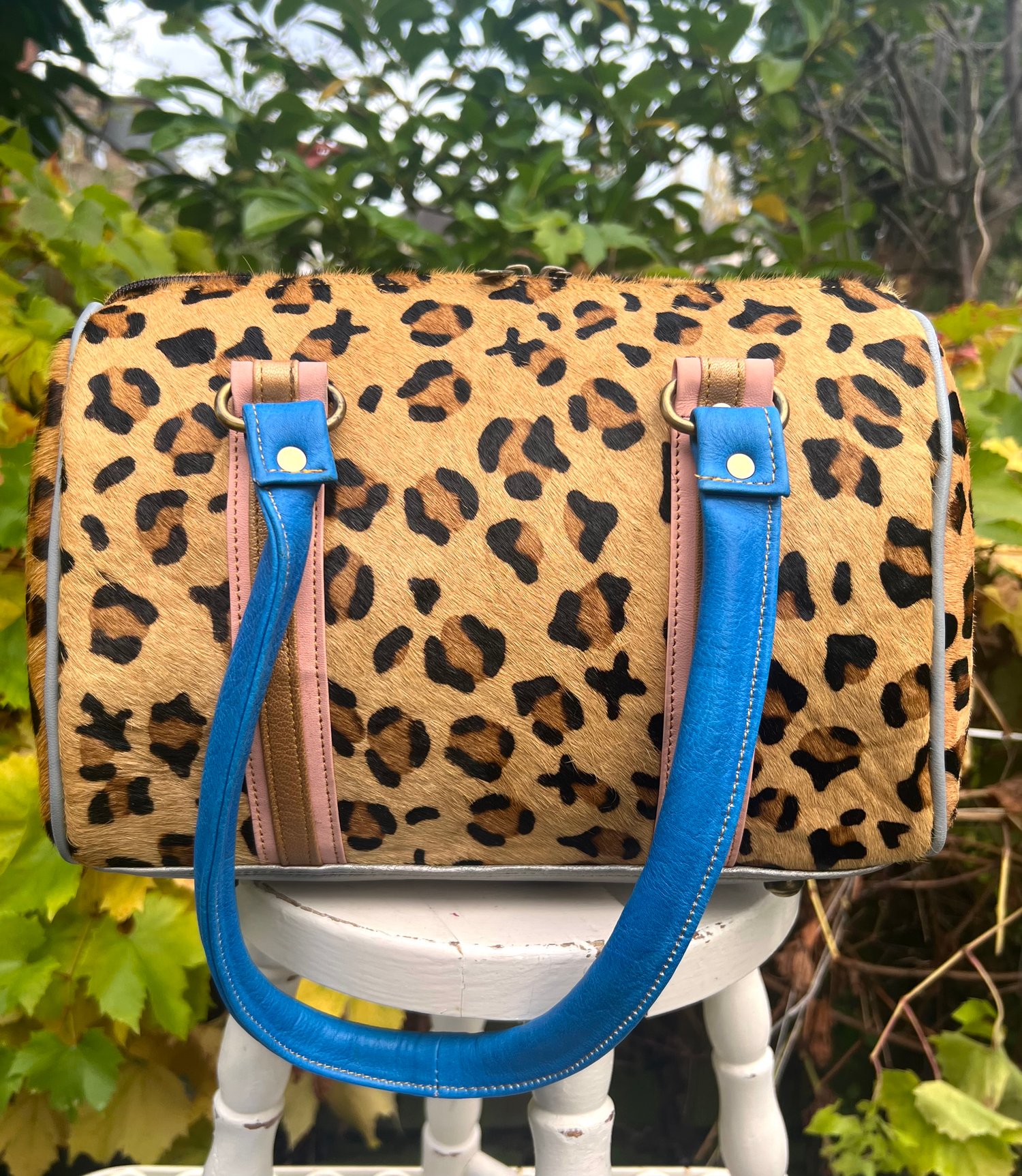 Image of Harlequin Collection - Animal Print Barrel Bag #29