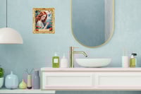 Image 5 of Red Hair Girl Art Print: Butterflies, Flowers, Goethe Quote