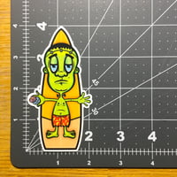 Image 2 of Chill Frankenstein Surf Sticker