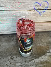 Image 5 of The Nun, Exorcist, and the Clown Blood Drip Tumbler