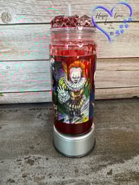 Image 4 of Freddy, It, Scream, and Michael Blood Drip Tumbler