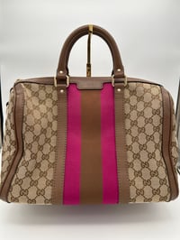 Image 1 of Gucci GG Canvas Medium Pink/Brown Joy Boston Bag