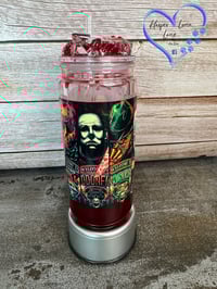 Image 9 of Michael, Jason, Freddy and It  Blood Drip Tumbler