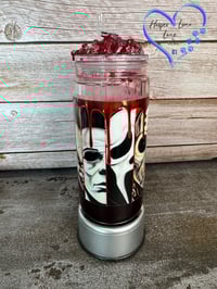 Image 7 of Chucky, Michael, Jason, It, Saw, and Scream Blood Drip Tumbler