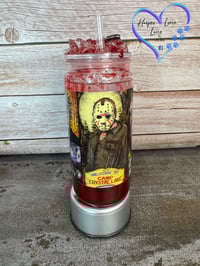 Image 4 of Hellraiser, Michael, Jason, and Freddy Blood Drip Tumbler