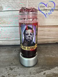 Image 1 of The Camper, The Slasher, The Dreamer Blood Drip Tumbler