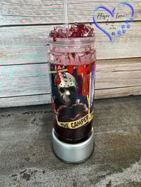 Image 2 of The Camper, The Slasher, The Dreamer Blood Drip Tumbler