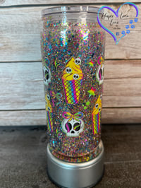 Image 1 of Skulls and Ice Cream Glitter Tumbler