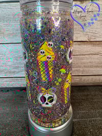 Image 4 of Skulls and Ice Cream Glitter Tumbler