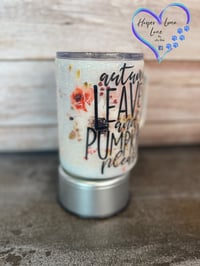 Image 2 of 10oz Autumn Leaves and Pumpkins Please Coffee Tumbler 