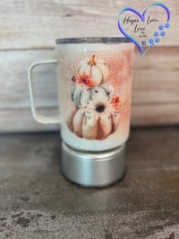 Image 5 of 10oz Autumn Leaves and Pumpkins Please Coffee Tumbler 