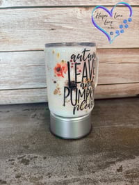 Image 9 of 10oz Autumn Leaves and Pumpkins Please Coffee Tumbler 