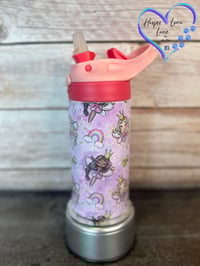 Image 4 of 12oz Fairy Princess Flip Lid Children's Tumbler